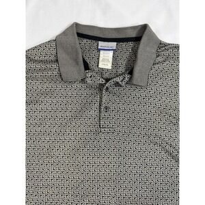 Vintage Reebok Golf Brown Polo Shirt Mens Size LT Abstract 90's Embroidered Logo